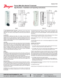 Thumbnail of document Manual - MM Mini-Master Flowmeter